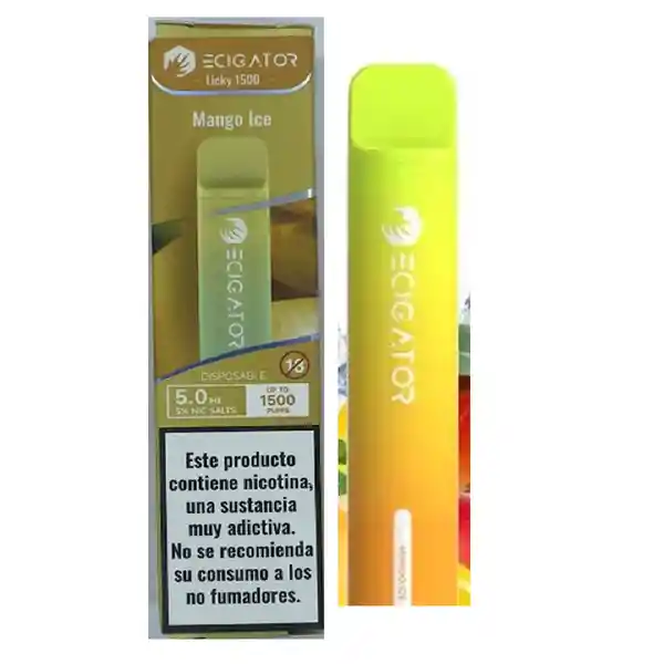 Ecigator Vapeador Mango Ice 1500 Puffs 5%