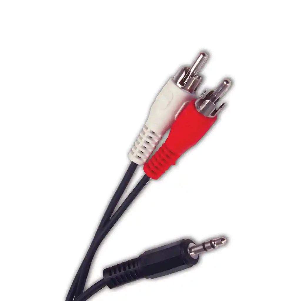 Cable Plug 3.5 mm a 2 Plug Rca de 1.8 m