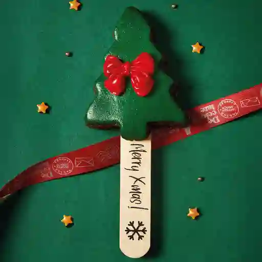 Paleta brownie arbol navidad