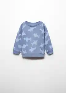 Buzo Sudadera Sharky Azul Talla 69 Niños Mango