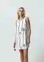 Vestido Missu Mujer Crudo Marfil Claro Talla M 472G304 Naf Naf