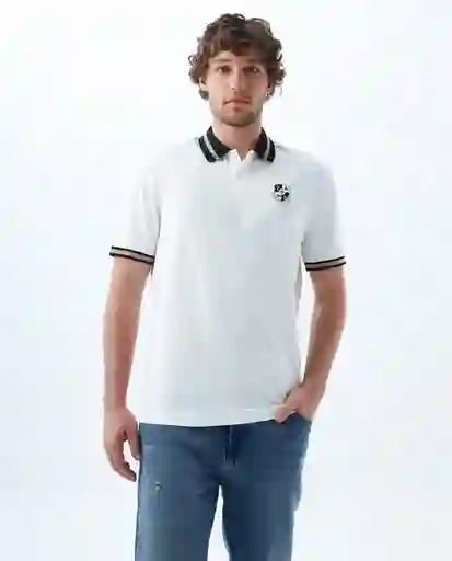 Camiseta Hombre Blanco y Negro Talla L 809f021 Americanino