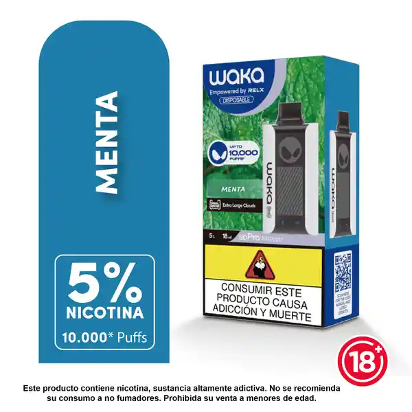 WAKA Vape SoPro 10.000 Fresh Mint 5% 10.000 Puffs