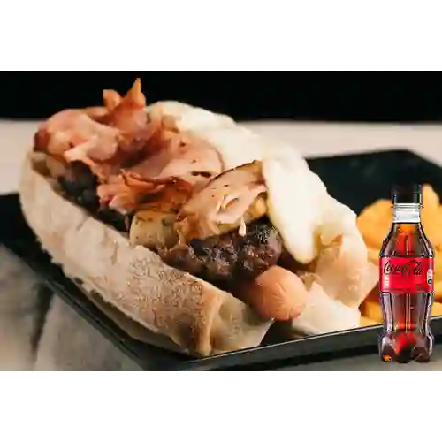 Combo Perro Zunga + Coca Cola Sin Azúcar 250ML