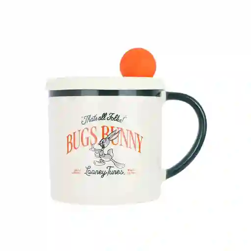 Taza Con Tapa Bugs Bunny Retro Style 470 mL Miniso