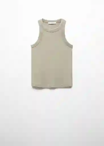 Top Boniw Khaki Talla XS Mujer Mango