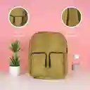 Maleta Con Doble Bolsa Frontal Verde Militar Miniso