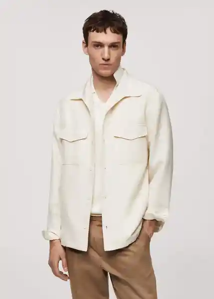 Chaqueta Linosa Offwhite Talla S Hombre Mango