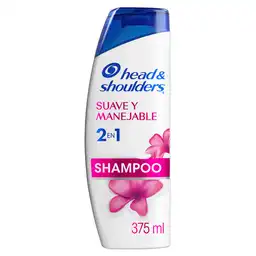 Shampoo 2 en 1 HS Head Shoulder Suave y Manejable Champu Head and Shoulders 375 ml