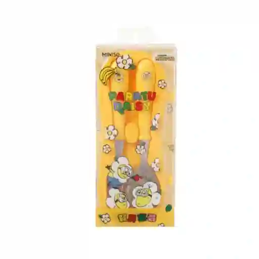 Colección Daisy Minions Juego de Cubierto Con Estuche Amarillo