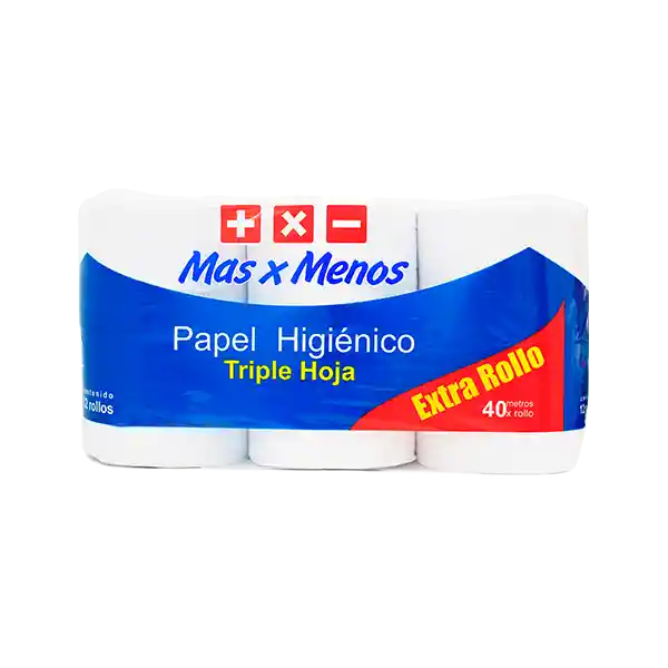 Mas x Menos Papel Higiénico Triple Hoja