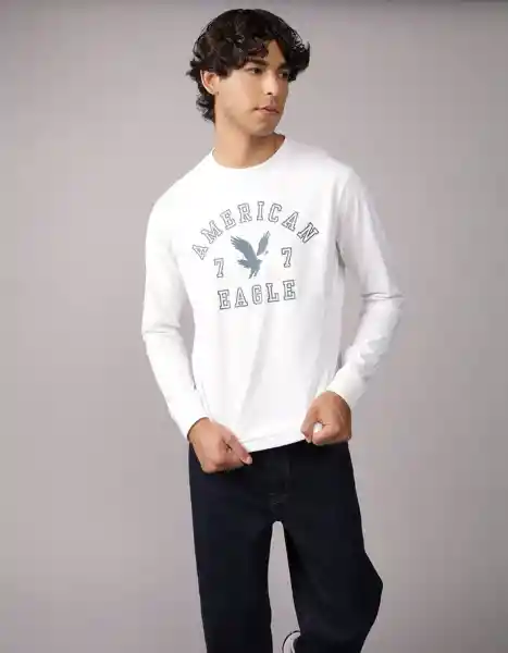 Camiseta Hombre Blanco Talla Large 4687100 American Eagle
