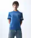 Camiseta Hombre Azul Talla S 841G007_AZU194039 Americanino