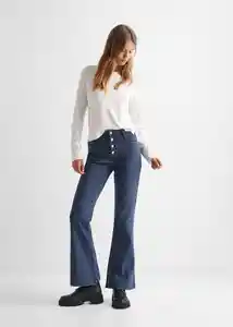 Jean Buttonf Azul Talla 21 Teen Niñas Mango