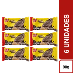 6 x  Chococono Helado Cubierto de Chocolate Sabor a Vainilla
