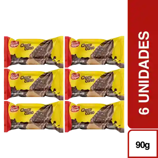 6 x  Chococono Helado Cubierto de Chocolate Sabor a Vainilla