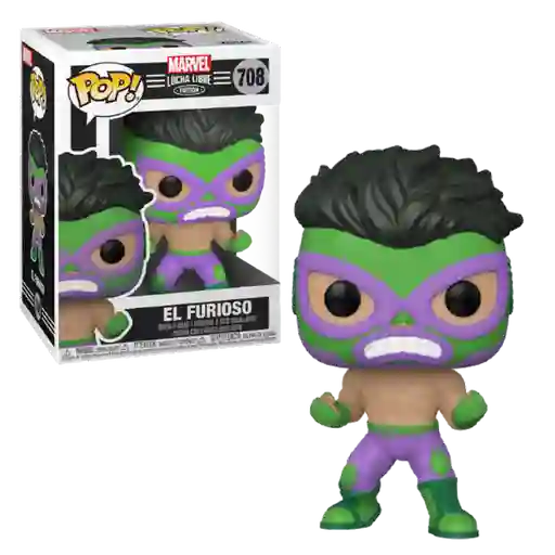 Funko Pop Figura Coleccionable El Furioso Marvel Lucha Libre 708