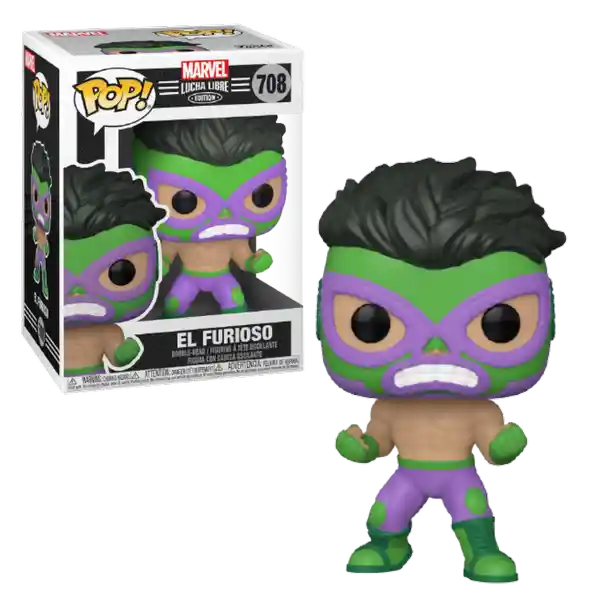 Funko Pop Figura Coleccionable El Furioso Marvel Lucha Libre 708