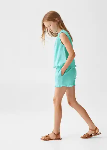 Short Kala Turquesa Talla 12 Niña Mango