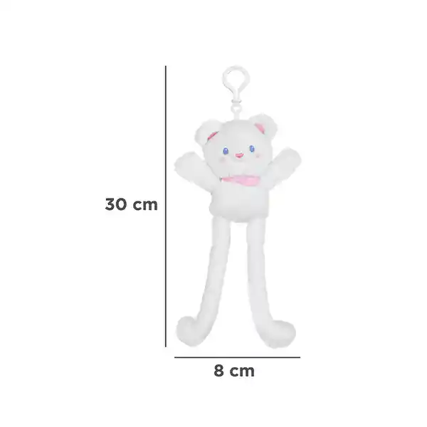 Llavero Colgante Que Tira de Las Orejas Conejito Blanco Miniso