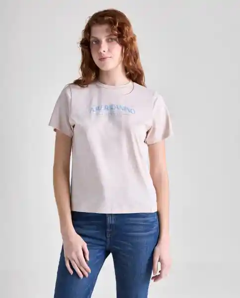 Camiseta Mujer Beige Talla S 609G090_BEI131107 Americanino