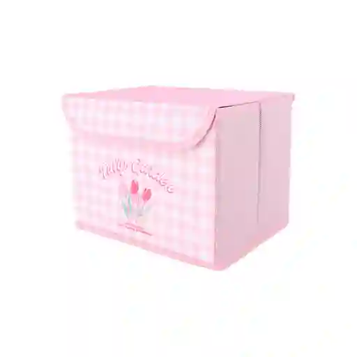 Organizador Tela Con Tapa Collection Tulip Garden Rosa S Miniso