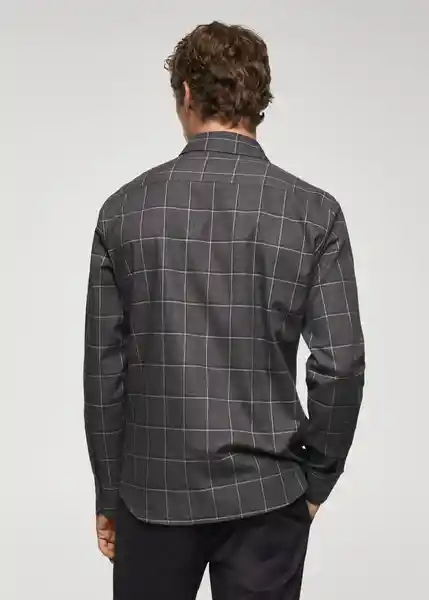 Camisa Roma Gris Talla S Hombre Mango