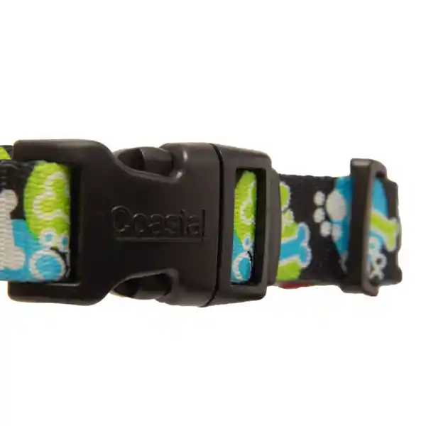 Coastal Pet Collar Para Perro Styles Hueso Huella Azul L