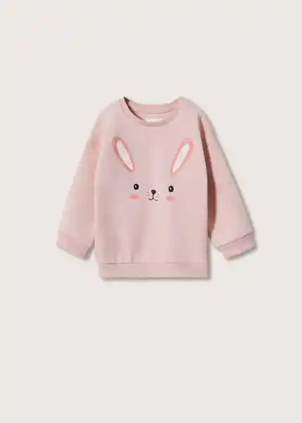 Sudadera Rabbit Rosa Talla 66 Niñas Mango