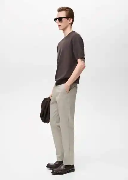 Pantalón Dublino Hielo Talla 38 Hombre Mango