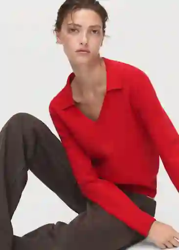 Jersey Jan Rojo Talla M Mujer Mango