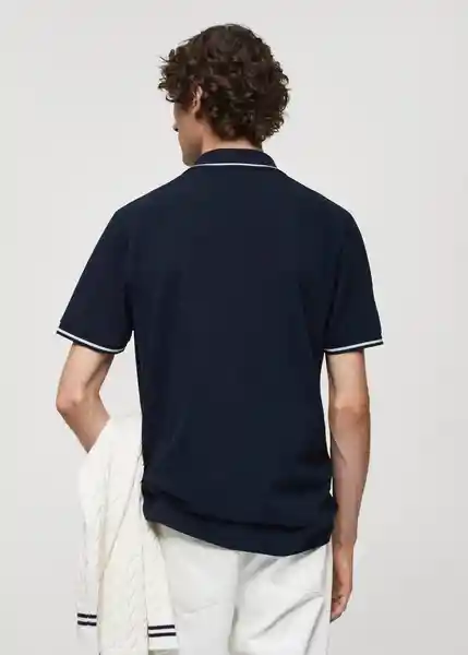 Camiseta Polo Reat Navy Talla S Hombre Mango