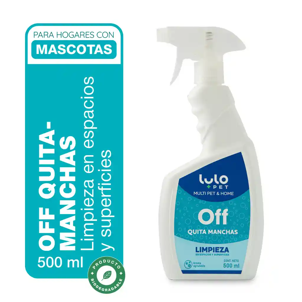 LuloPet Off Quitamanchas Espacios con Mascotas - 500 ml