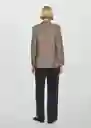 Blazer Americana Charlott Marrón Talla L Mujer Mango