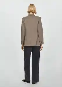Blazer Americana Charlott Marrón Talla L Mujer Mango