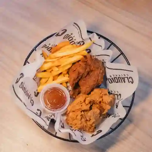 1/4 Pollo Claudio + Papas