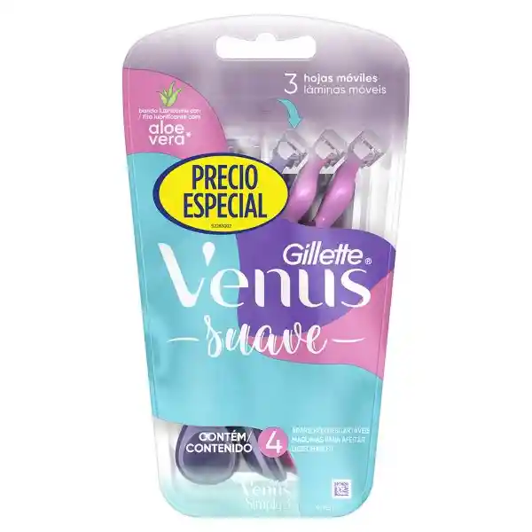 Venus Afeitadora Suave Desechable con Aloe Vera