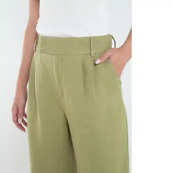 Pantalón Uarzazat Mujer Verde Retro Medio 8 432E312 Naf Naf