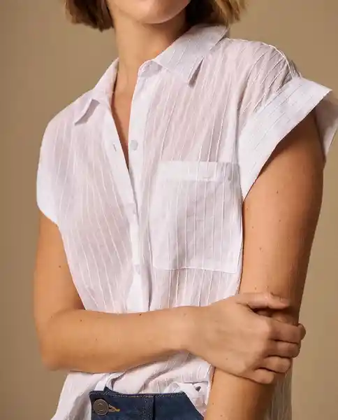 Camisa Blanco 0 Claro Talla L 419G021 Esprit