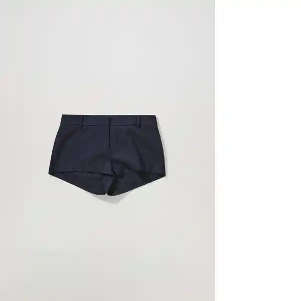 Shorts Mia Navy Talla M Mujer Mango