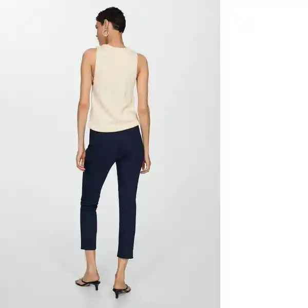 Pantalón Malu5-h Navy Talla 38 Mujer Mango