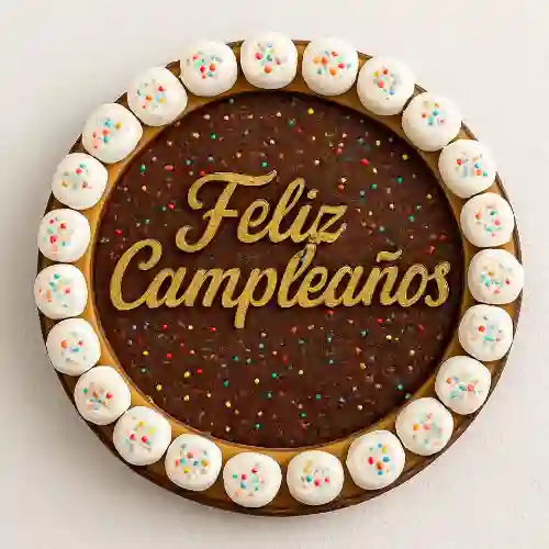 Brownies Redondo Feliz Cumpleaños