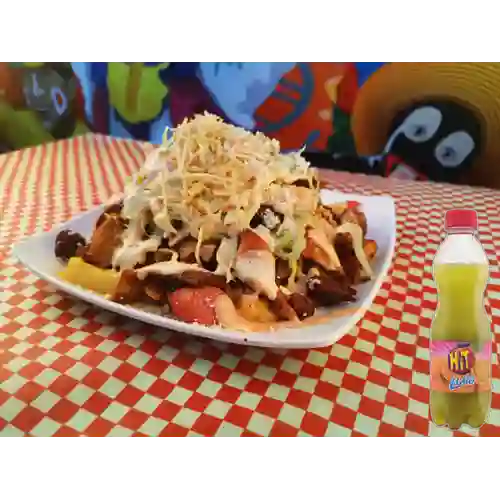 Combo Salchipapa Super Mixta + Hit Lulo 500 ml