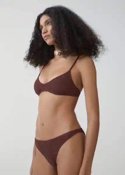 Bragas Solene Chocolate Talla XS Mujer Mango