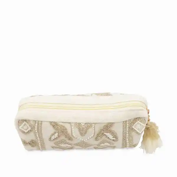 Bolsa Beige Raya Bordada Ambiente Gourmet