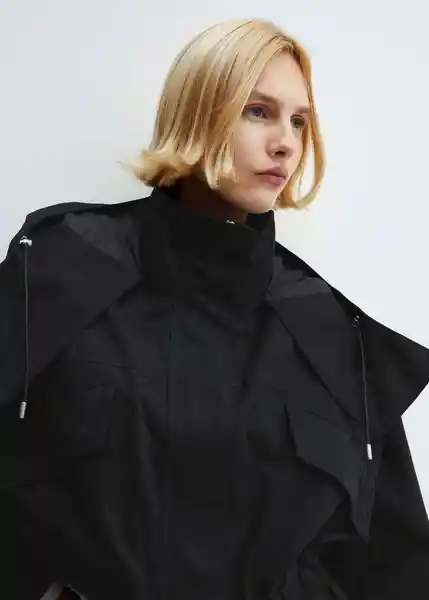 Abrigo Parka Jalisco Negro Talla S Mujer Mango