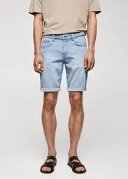 Bermuda Rock Tejano Claro Talla 36 Hombre Mango