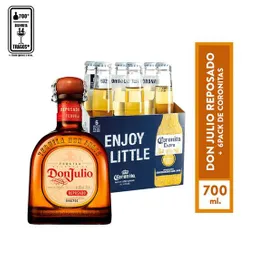 Tequila Don Julio Reposado 700 Ml + Sixpack Corona Botella 330 Ml