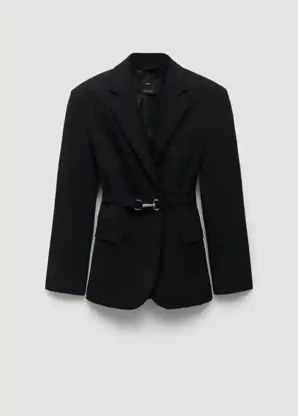 Blazer Americana Blanqui Negro Talla M Mujer Mango