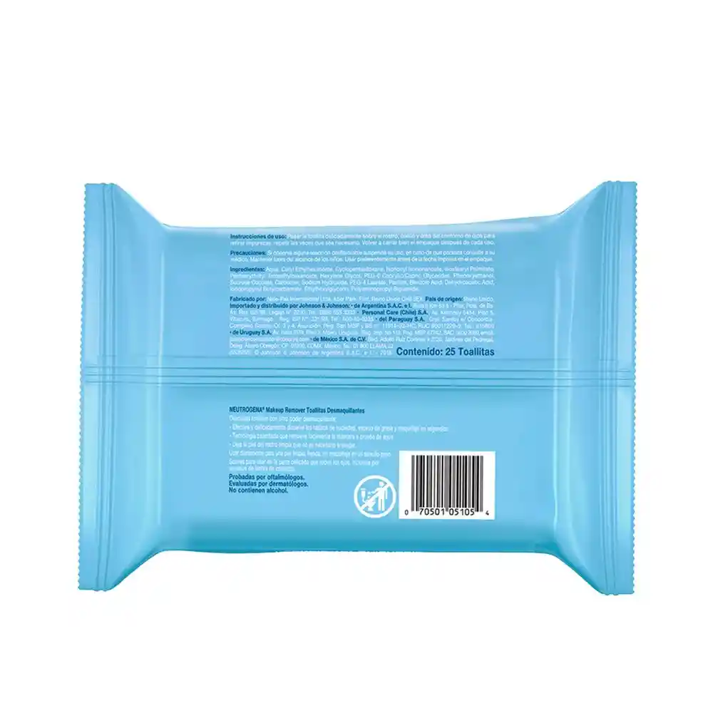 Toallitas Desmaquillantes NEUTROGENA  25 UND